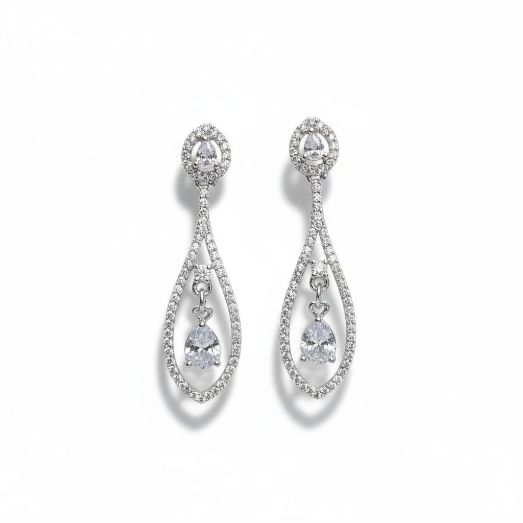 Teardrop Diamond Earring
